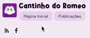 Menu do Site em outras páginas