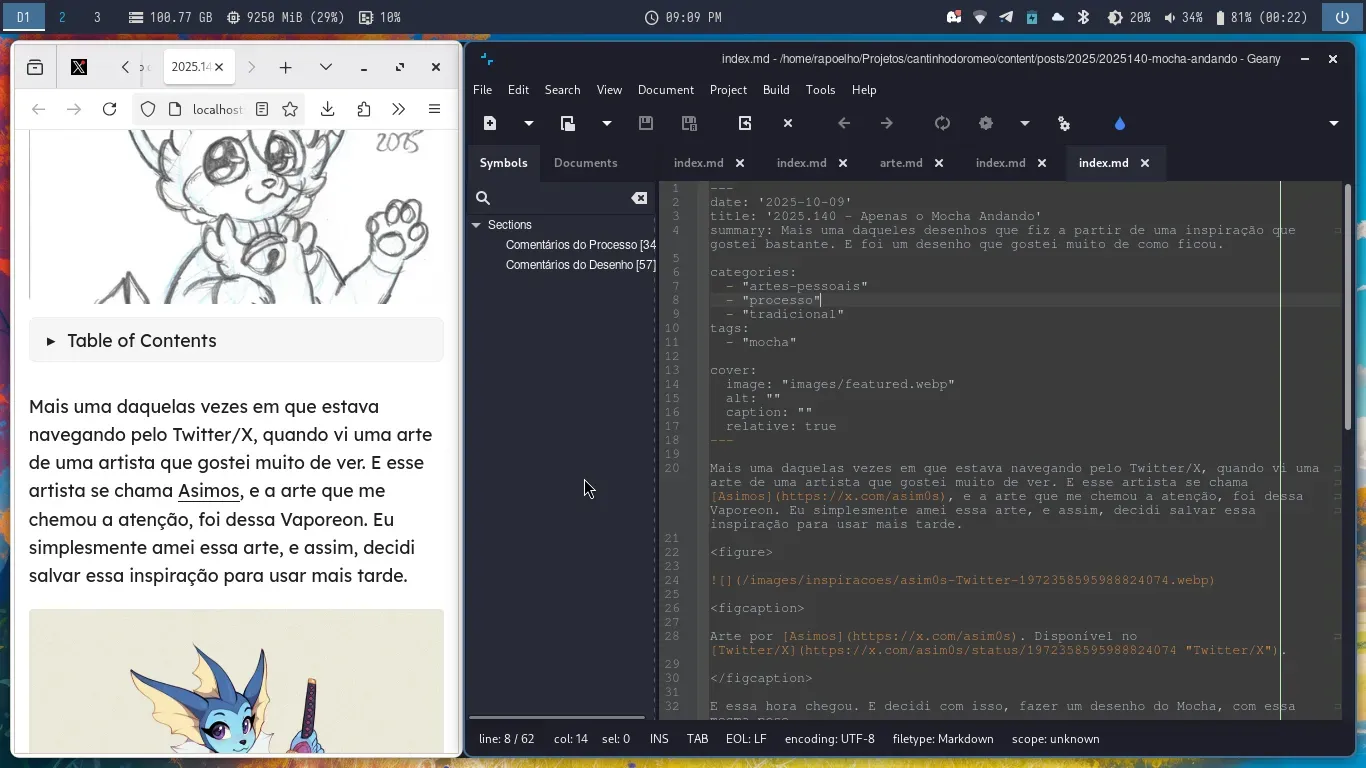 É assim que se cria um post no Hugo. Markdown realmente faz mágica