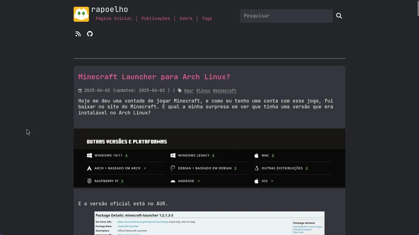 A Toca do Rapoelho já com a Logo. Um bom começo.