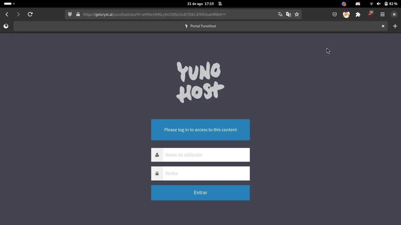 Site do Crystal Linux fora do Ar