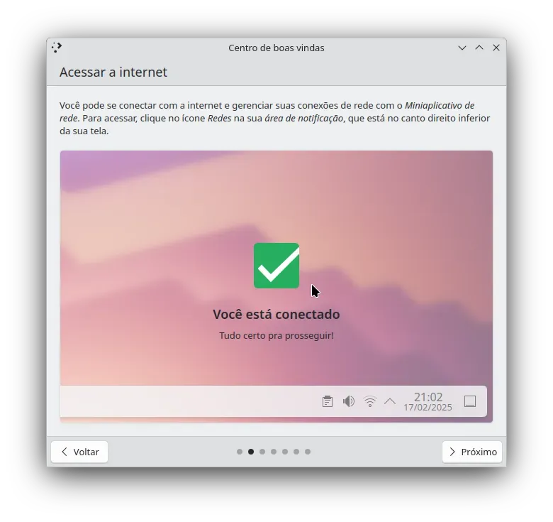 Mostrando como se conectar à Internet. Gostei, parece bem útil para iniciantes