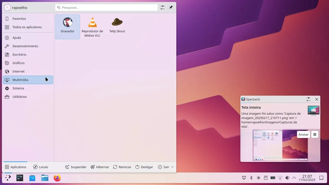 O VLC e o Gravador até vai, mas qual o motivo de incluir um Guia de TV?