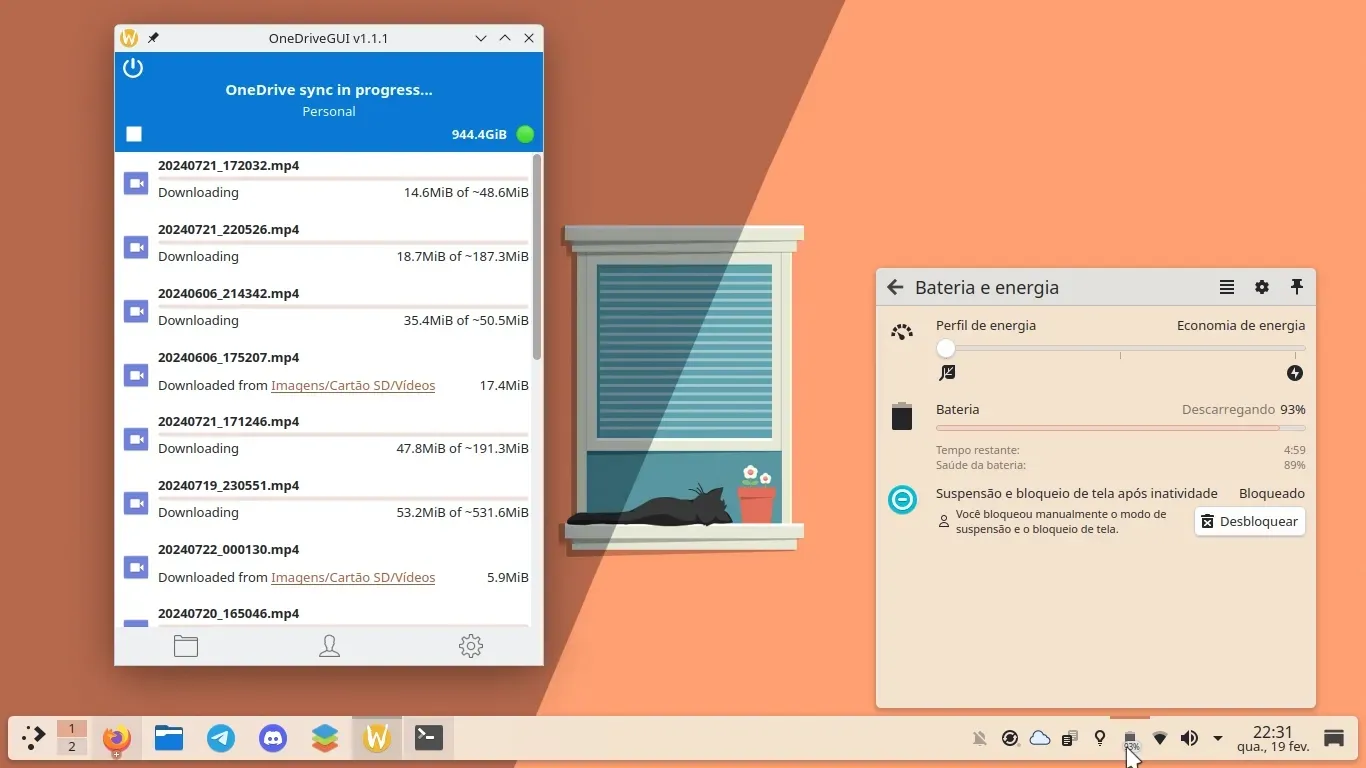 Onedrive For Linux com o OnedriveGUI, um excelente cliente para o Onedrive