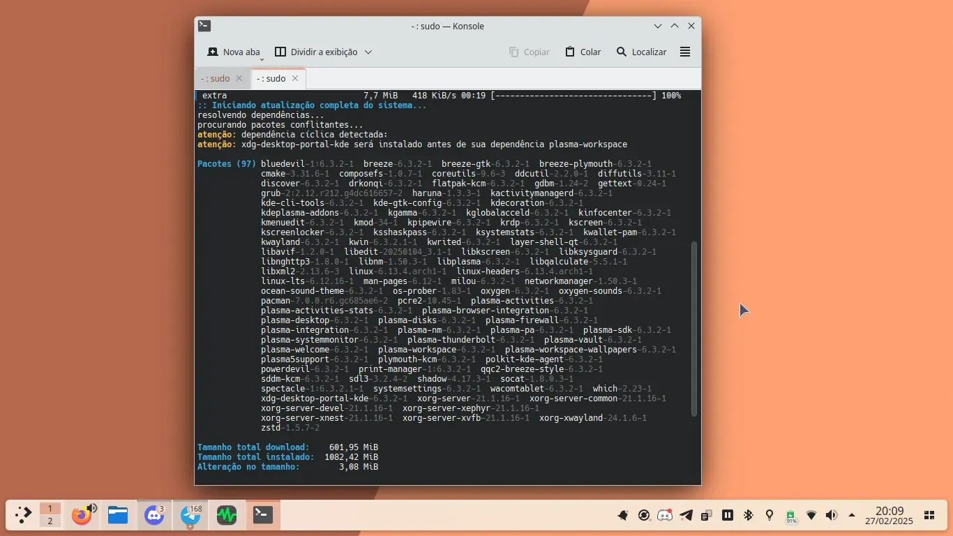 Atualizando o Sistema para ver se resolve esse problema