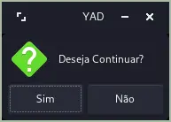 Diálogo para confirmar se o Loop irá continuar