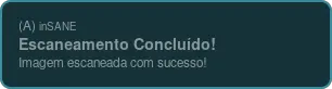 Notificação do inSANE  quando ele conclui um escaneamento