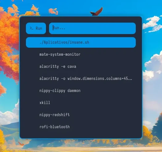 Apenas algo para executar comandos. Como aquele Win + R do Windows