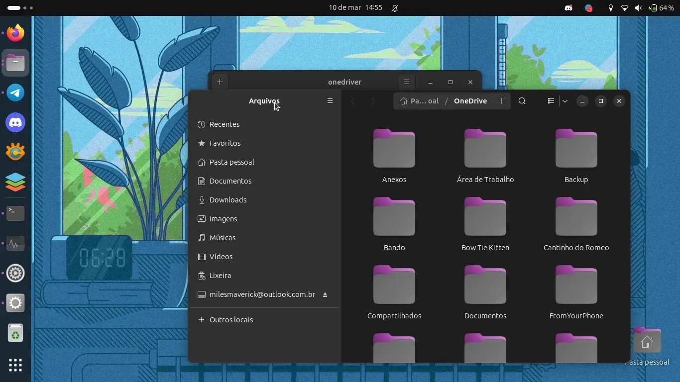Configuração do Onedrive finalizada