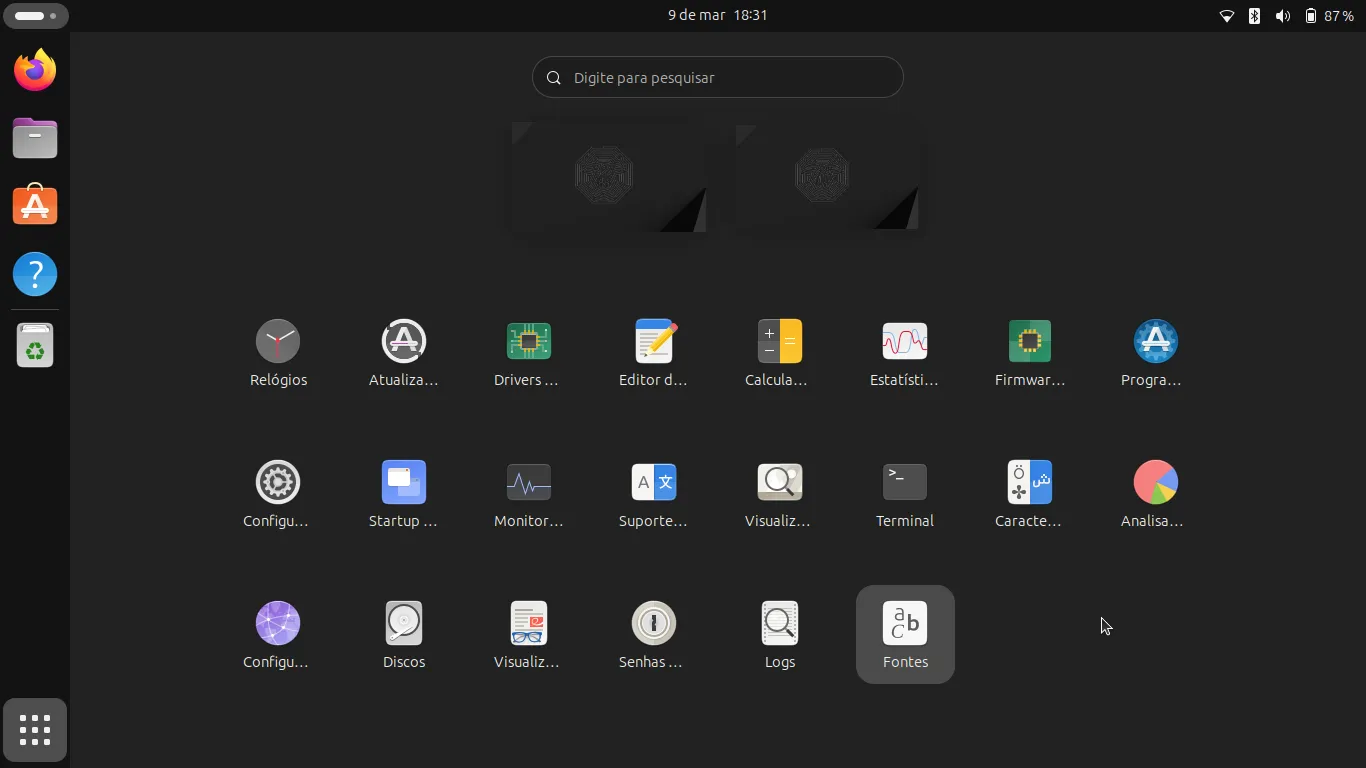 Esses são todos os Aplicativos do Ubuntu 23.10