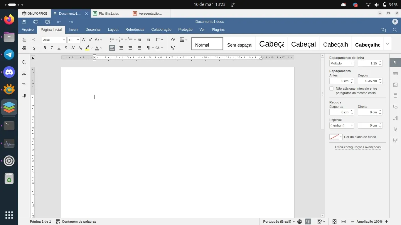 Editor de Texto do OnlyOffice
