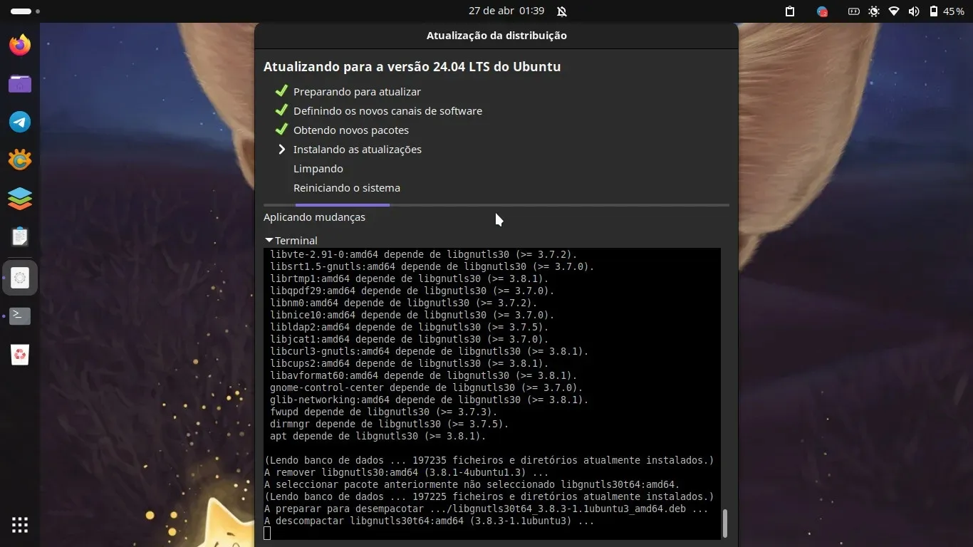 Instalando as Atualizações