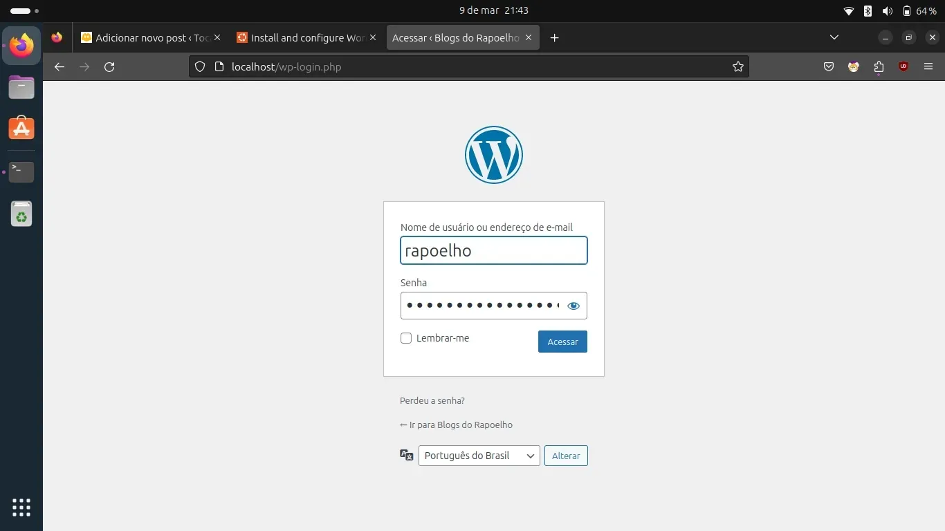 … agora é só fazer Login para entrar